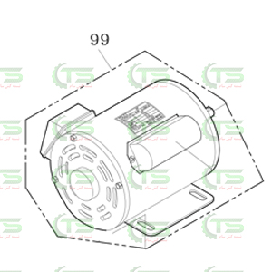 99 TF-001 Motor (For 110V/60HZ) (تسمه کش)